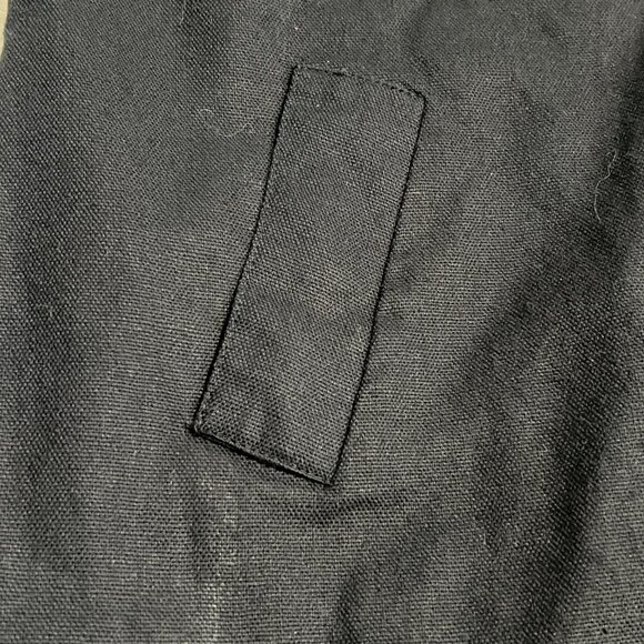 Richard Malcoim Women's Pencil Dress Black Linen Blend Pockets Size 8 - Picture 4 of 11